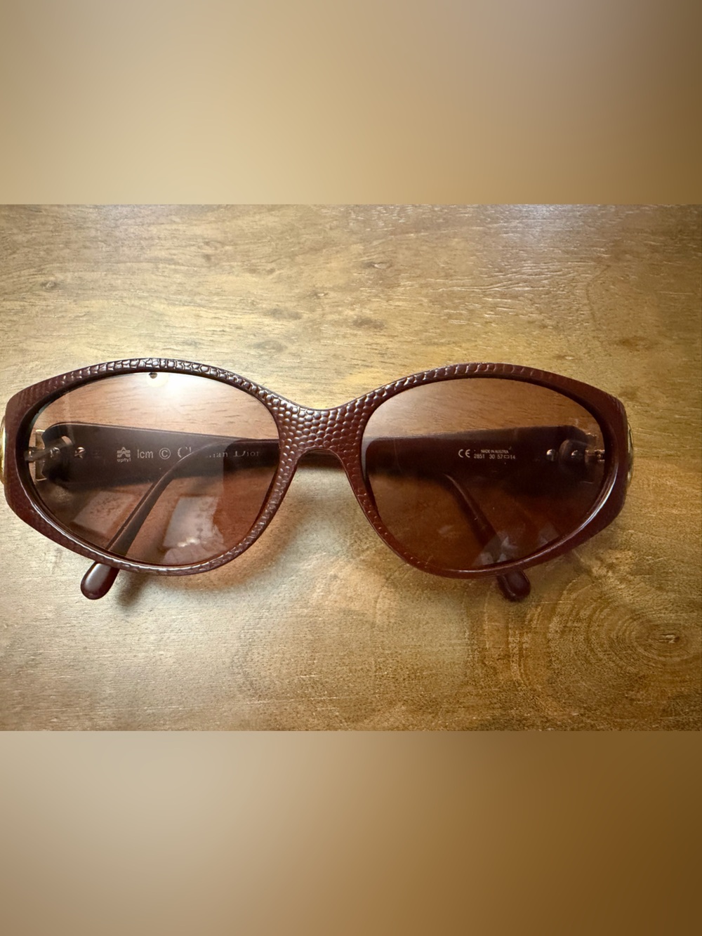Christian Dior vintage textured brown sunglasses - Picture 3 of 9